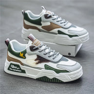 Men's Casual Shoes Soft Sole Breathable Leather Shoes Comfort Trainer Running Jogging Shoes Lightweight Walking Sneakers Male