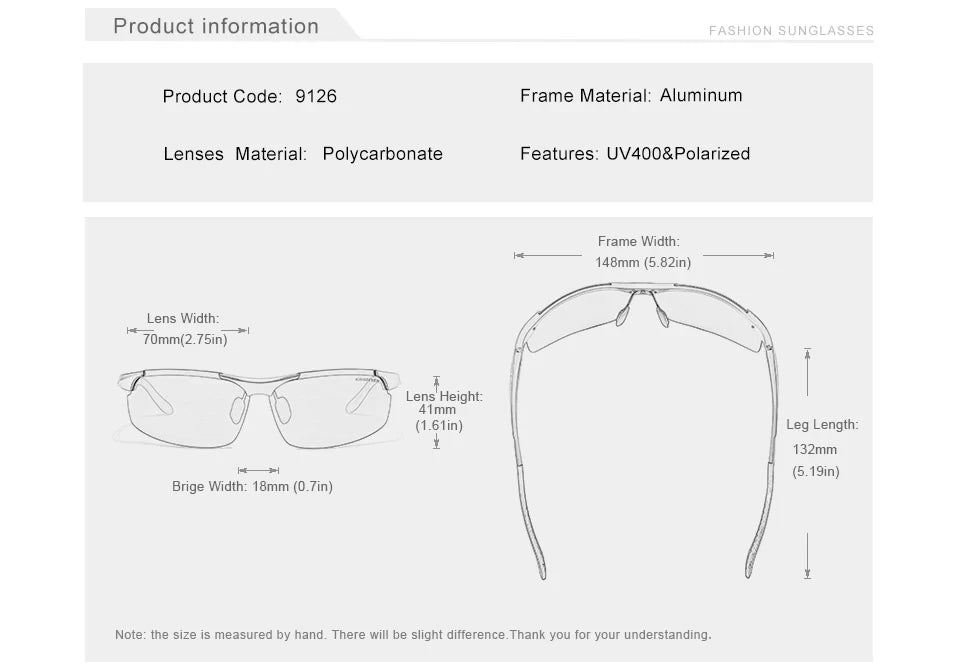 KINGSEVEN Aluminum Sunglasses For Men Driving Mirror Lens UV400 Polarized Glasses Cycling Sports Use High Quality Eyewear