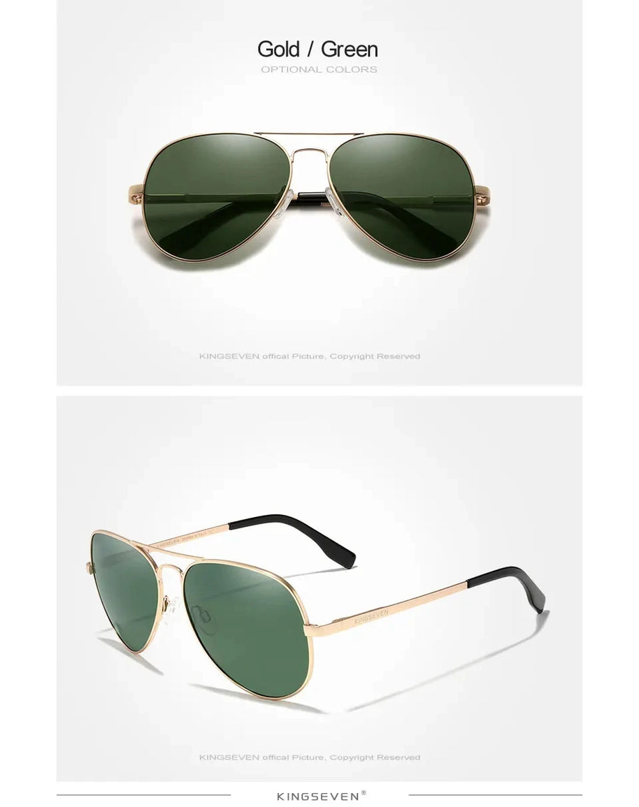 KINGSEVEN New Brand Men Aluminum Sunglasses Polarized UV400 Male Glasses Women Pilot Fashion Luxury Driving Summer Eyewear