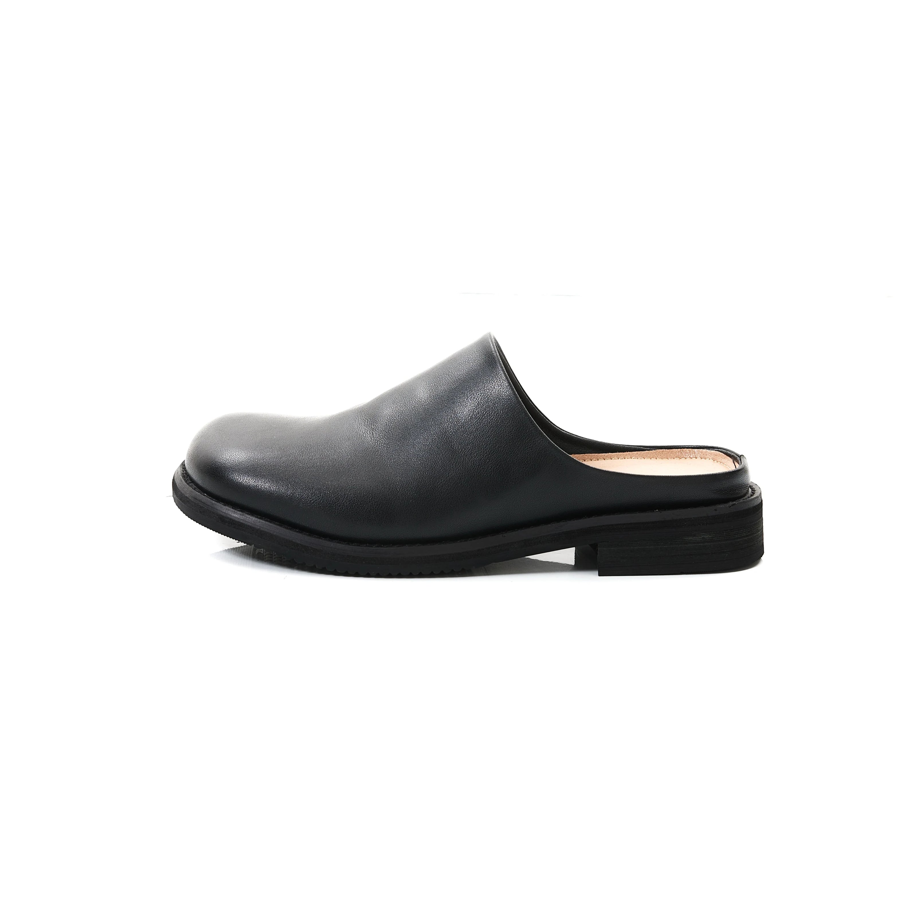 Leather slippers for men slip in style casual Dress shoes Lazy high-end Cleanfit Mules summer breathable outdoor commuting