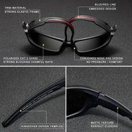 KINGSEVEN Outdoor Sports Riding Sunglasses Men Polarized UV400 Lens Glasses TR90 Women Road Cycling Causal Fishing Male Eyewear