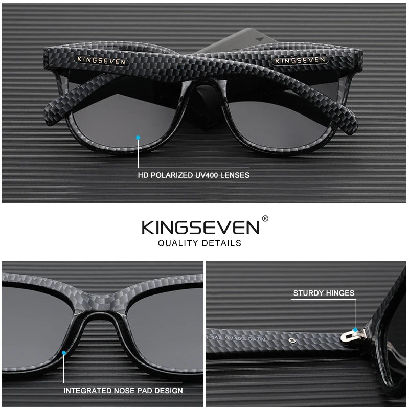 KINGSEVEN Trendy Casual Sunglasses Men Women Full Frame Driving Glasses Polarized UV400 Fashion Vintage Classic Eyewear