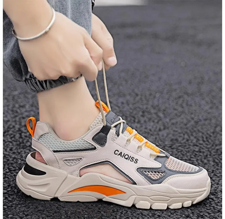 Mens Summer Sandals Breathable Sports Beach Shoes Outdoor Casual Slides for Teenagers TrendyLightweight Footwear New Design