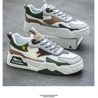 Men's Casual Shoes Soft Sole Breathable Leather Shoes Comfort Trainer Running Jogging Shoes Lightweight Walking Sneakers Male