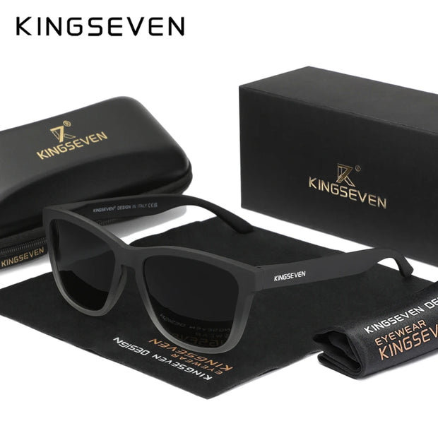 KINGSEVEN Brand Fashion Matte Sunglasses Women Men Polarized Anti-UV400 Lens Glasses TR90 Frame Luxury Outdoor Fishing Eyewear