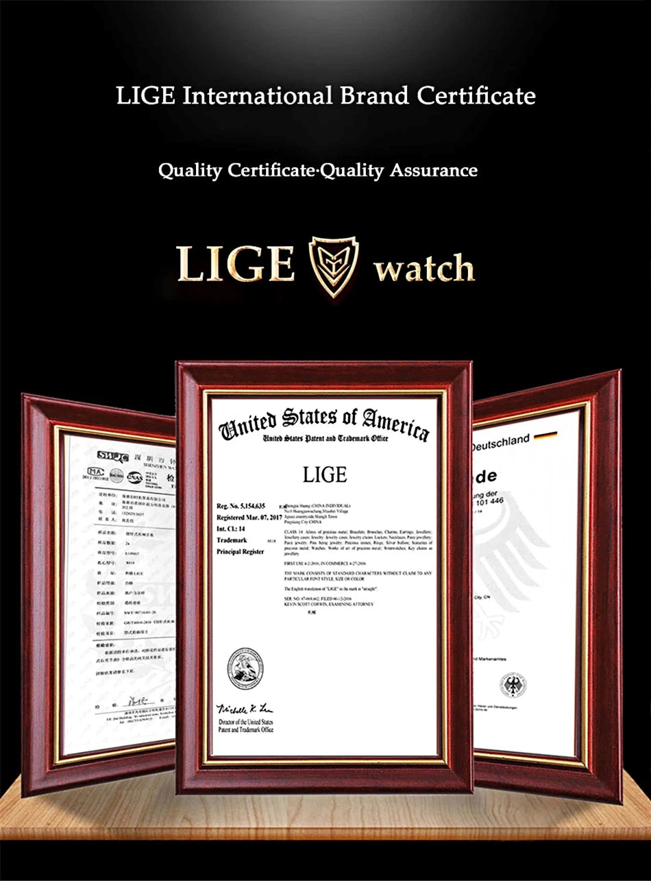 LIGE Fashion Square Quartz Woman Watches Ceramics Elegant Simple Diamond Auto Date Romantic Birthday Gift Leisure Wristwatch New