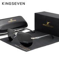 KINGSEVEN Fashion Pilot Rimless Sunglasses Men Classical UV400 Polarized Large Frame Glasses Casual Driving Outdoor Eyewear
