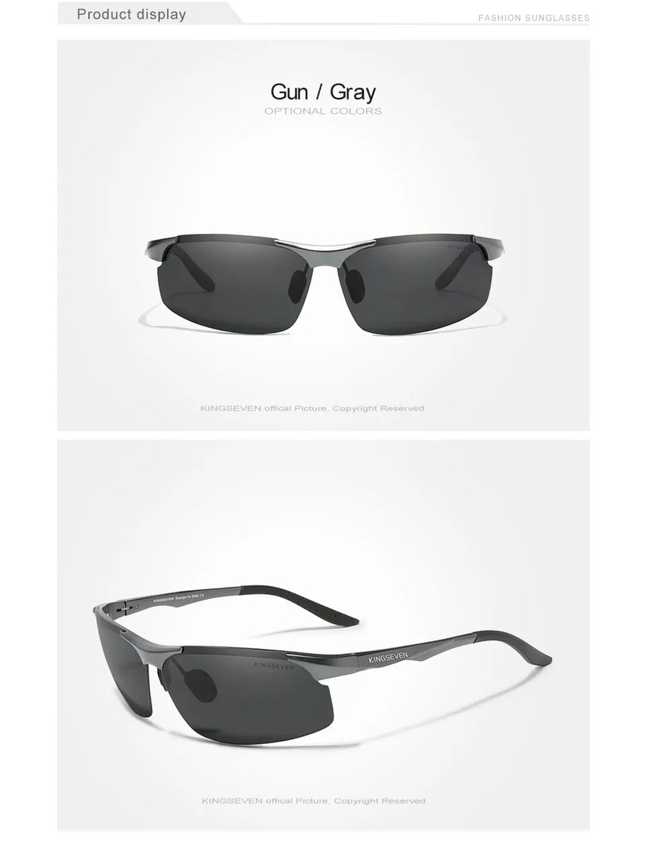 KINGSEVEN Genuine Polarized Men Aluminum Sunglasses Driving Mirror Lens Male Sun Glasses Aviation Women For Men Eyewear