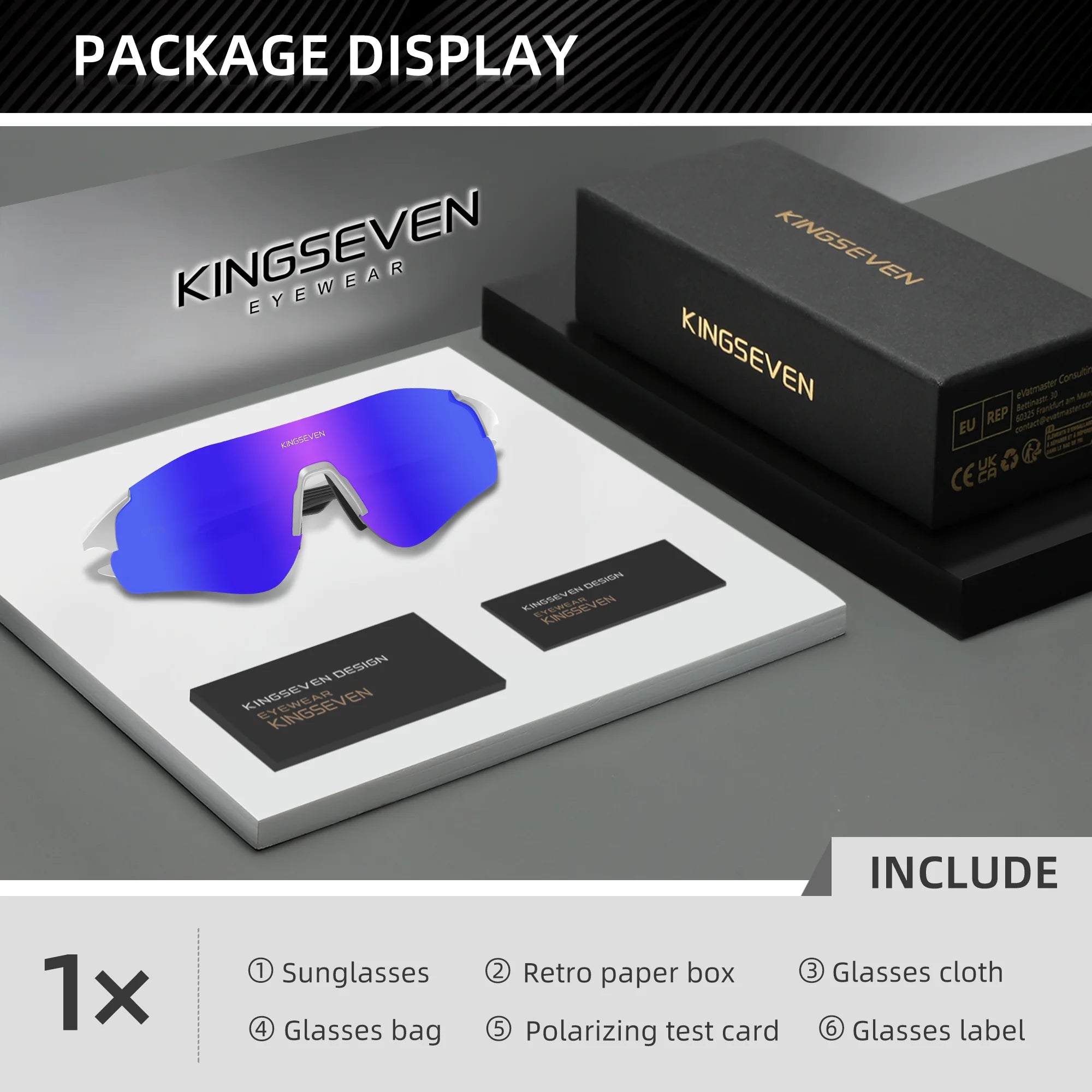 KINGSEVEN 2025 Cycling Sunglasses UV400 Polarized