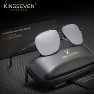 KINGSEVEN Alloy Luxury Male Sunglasses Anti-Glare Lens Large Frame Glasses Men Women UV400 Polarized Classical Driving Eyewear