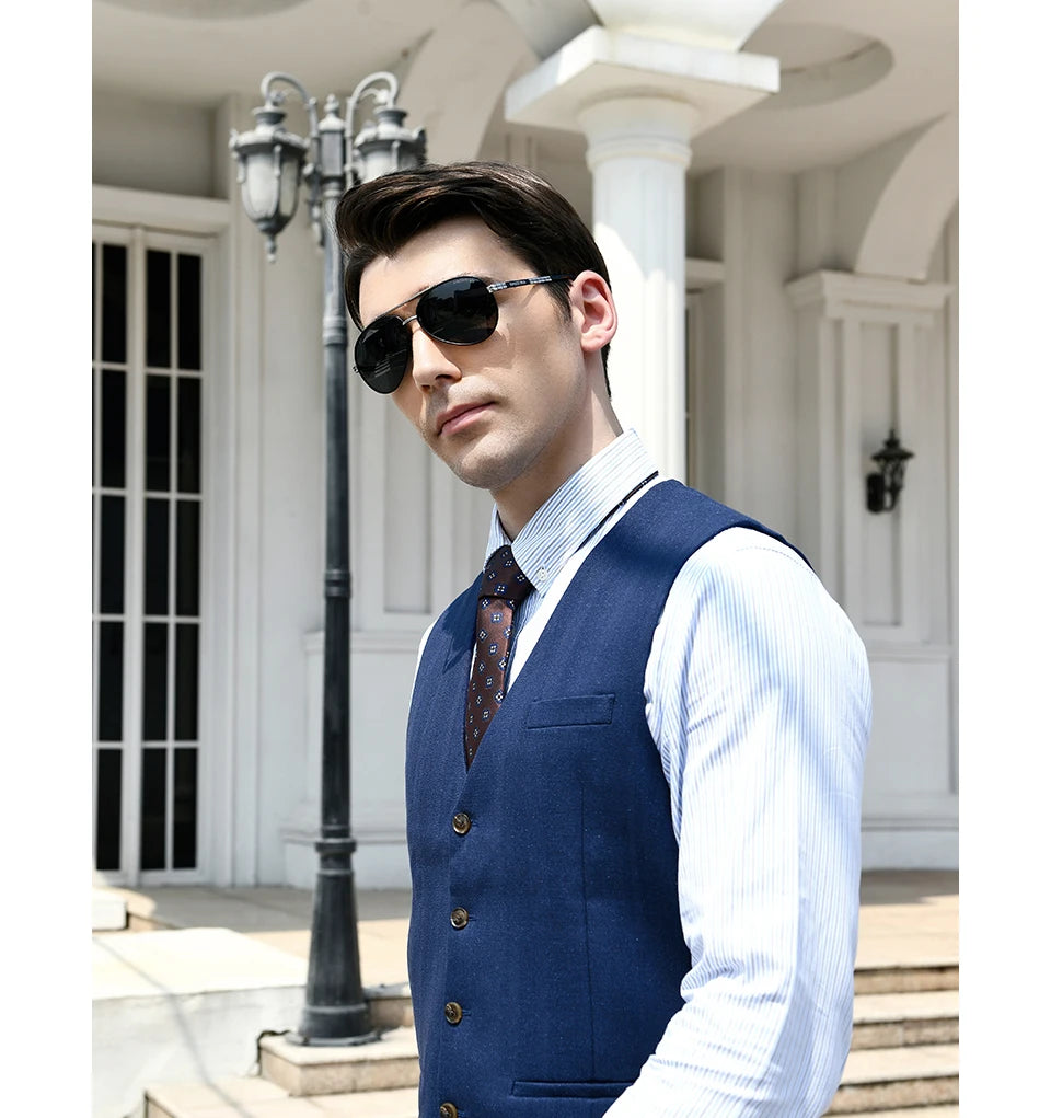 KINGSEVEN 2024 New Sunglasses For Men Design Aviation Alloy Full Frame Glasses HD Polarized UV400 Eye Protection Glasses Eyewear