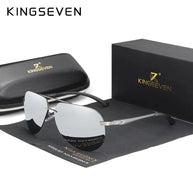 KINGSEVEN Fashion Pilot Rimless Sunglasses Men Classical UV400 Polarized Large Frame Glasses Casual Driving Outdoor Eyewear