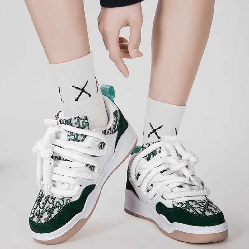 Trend Men's Shoes Outdoor Sneakers Lace-up Non Slip Running Shoes Couple Style Walking Shoes Breathable Tennis Shoe Plus Size 47