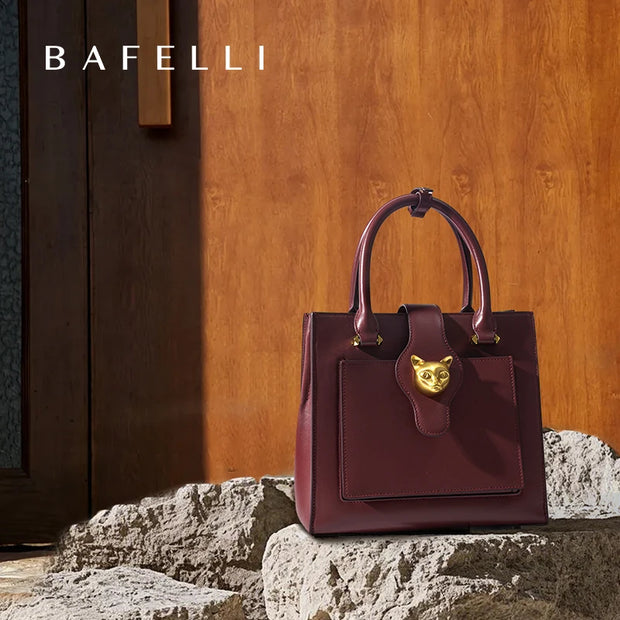 BAFELLI Luxury Leather Women's Bag 2025 New Model Large Capacity Multi-compartment Handheld Crossbody Bag Fashion Commuter