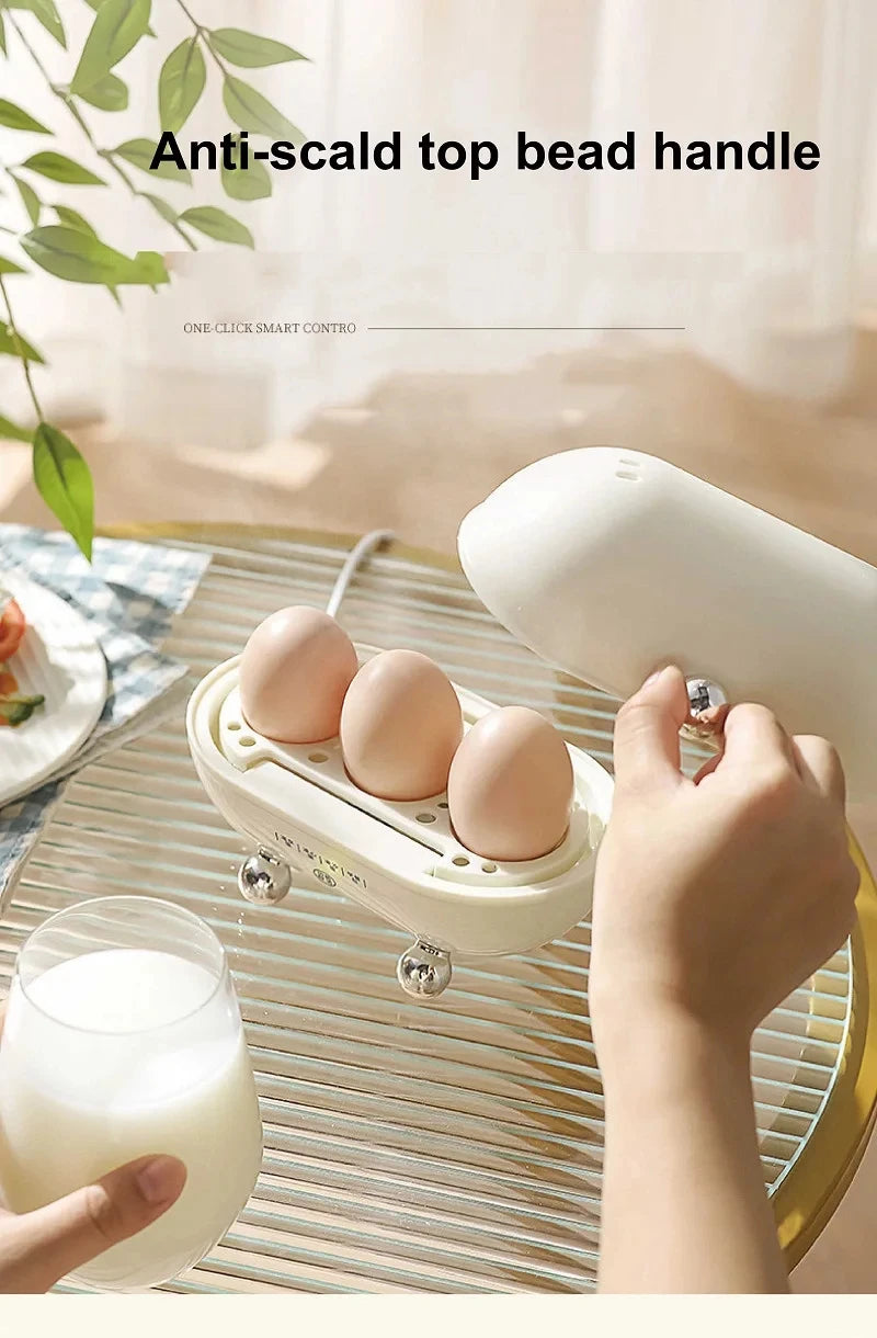 Egg Cooker Portable Low Power Student Dormitory Mini Breakfast Machine Automatic Power Off Electric Steamer Kitchen Tool 120W