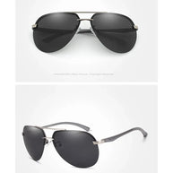 KINGSEVEN Fashion Pilot Rimless Sunglasses Men Classical UV400 Polarized Large Frame Glasses Casual Driving Outdoor Eyewear