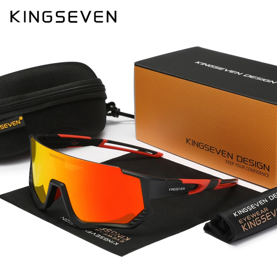 KINGSEVEN Sports Cycling Sunglasses Men Women Mtb Bicycle Glasses UV400 Sunscreen Eyewear Bike Riding Equipment