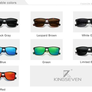 KINGSEVEN Sports Polarized Sunglasses Men Women UV400 Lens Retro Rectangle Fashion Square Frame Glasses Goggles Cycling Eyewear