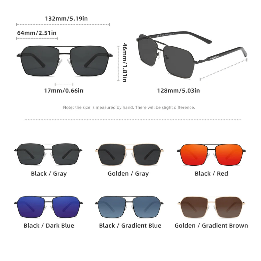 KINGSEVEN Polarized Sunglassesfor Men Sunscreen Glasses High Quality Outdoor Driving Eyewear Anti-Glare Mirror Lens