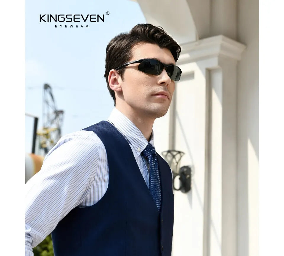 KINGSEVEN Genuine Polarized Men Aluminum Sunglasses Driving Mirror Lens Male Sun Glasses Aviation Women For Men Eyewear