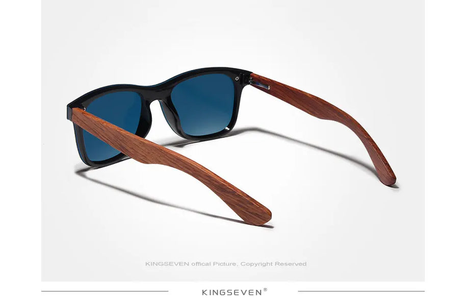 KINGSEVEN Natural Wooden Sunglasses Men Vintage Classic Polarized Fashion Women Elegant Handmade Wood SunGlasses Driving for Men