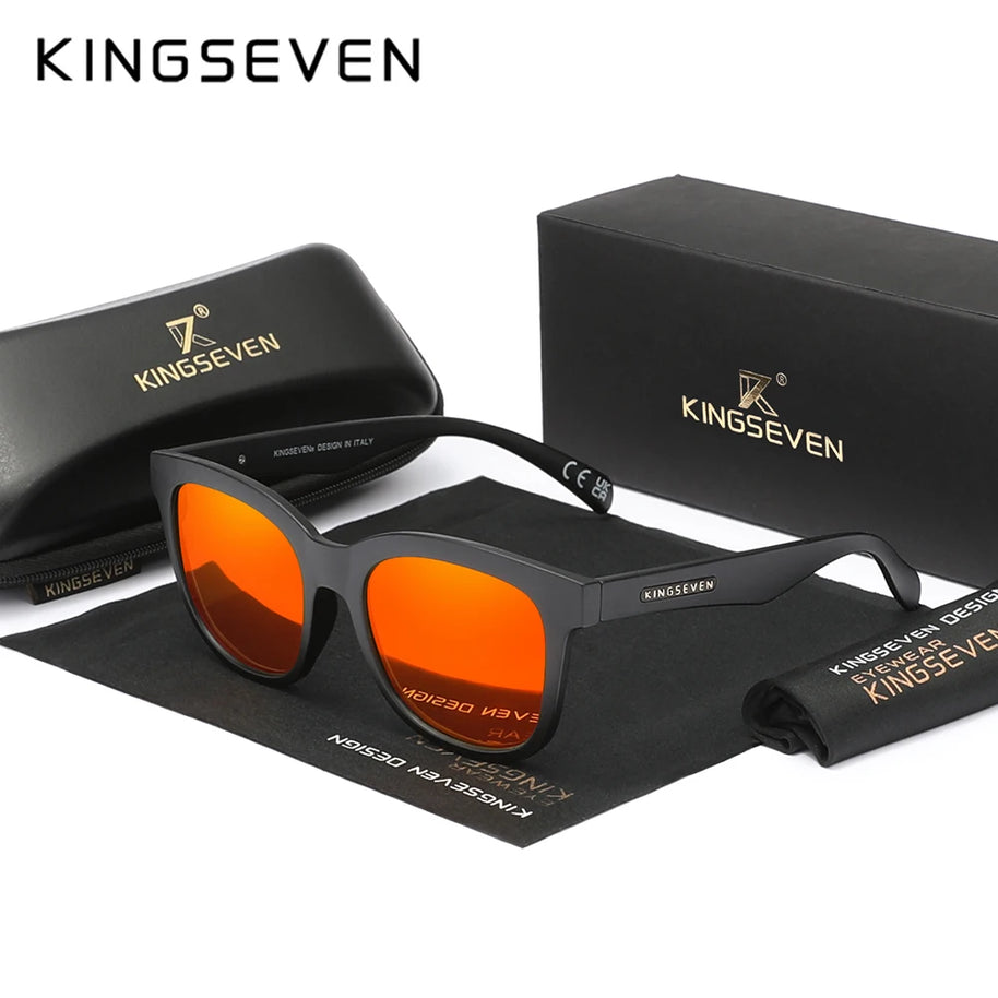 KINGSEVEN Trendy Casual Sunglasses Men Women Full Frame Driving Glasses Polarized UV400 Fashion Vintage Classic Eyewear