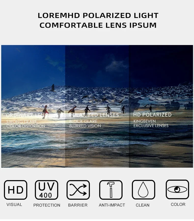KINGSEVEN Cycling Sunglasses Men Women Mtb Bicycle Glasses Anti-UV Bike Goggles Outdoor Sport bike Large Frame