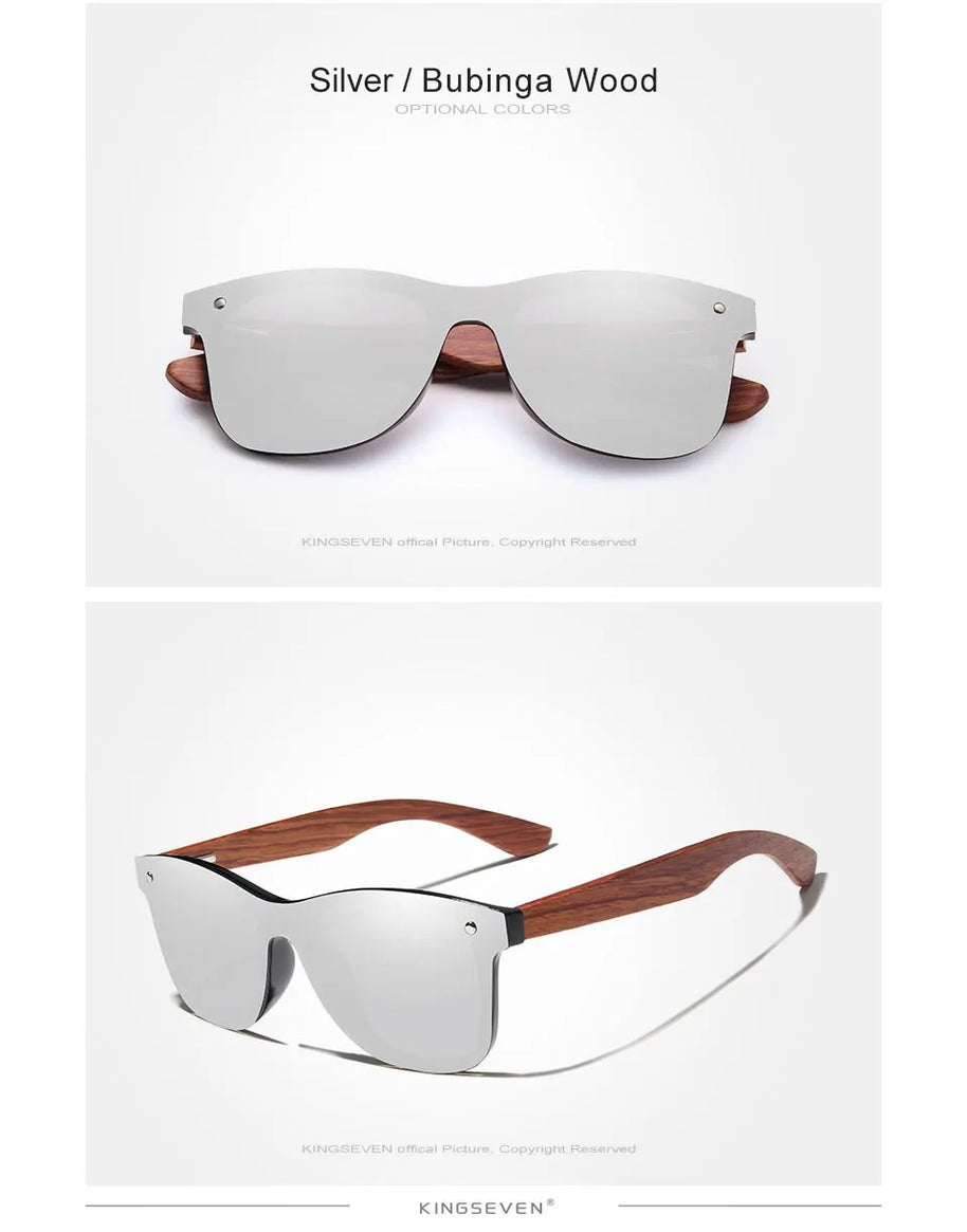 KINGSEVEN Natural Wooden Sunglasses Men Vintage Classic Polarized Fashion Women Elegant Handmade Wood SunGlasses Driving for Men