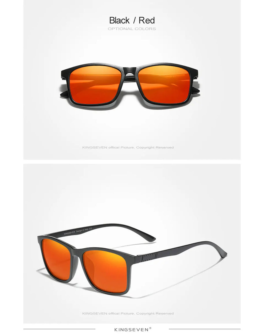 KINGSEVEN Classic Trendy Rectangle Sunglasses Polarized UV400 Women Men Fashion Luxury Glasses Travel Driving Vacation Eyewear