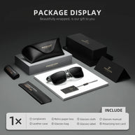 KINGSEVEN Brand Polarized Sunglasses For Men Rectangle Aluminum Driving Glasses Eyewear Shades For Men High Quality