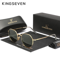 KINGSEVEN Brand Designer Sunglasses Alloy Round Frame Polarized UV400 Women Men Fashion Glassses Classic Anti-glare Eyewear