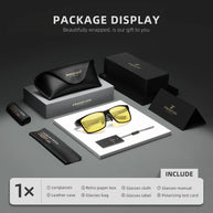 KINGSEVEN Brand Polarized Sunglasses For Men Rectangle Aluminum Driving Glasses Eyewear Shades For Men High Quality