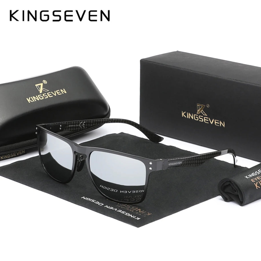 KINGSEVEN Luxury Aluminum Sunglassses For Men Retro Rectang Polarized UV400 Glasses Driving Sports Women New Fashion Accessory