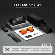 KINGSEVEN Brand Polarized Sunglasses For Men Rectangle Aluminum Driving Glasses Eyewear Shades For Men High Quality