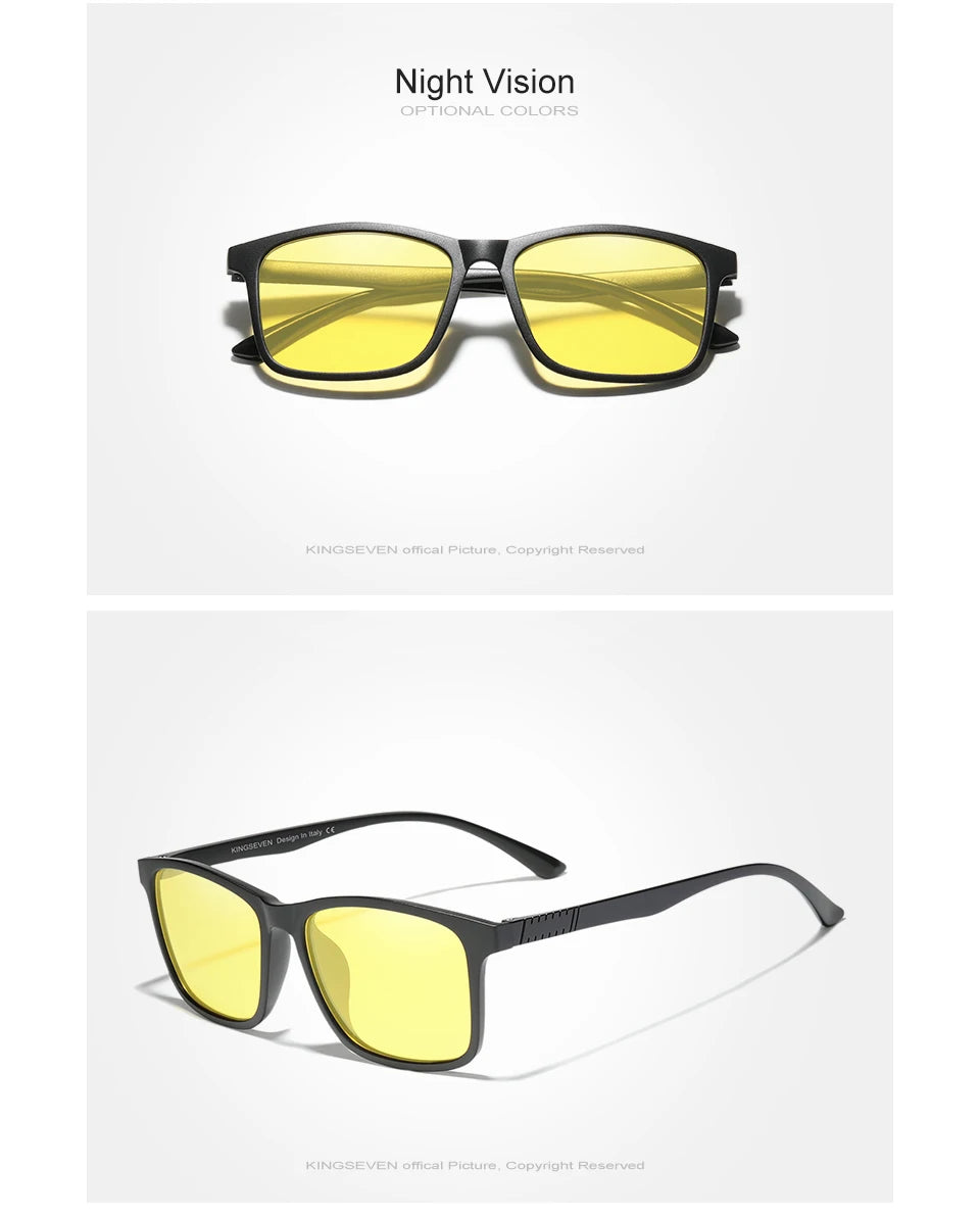 KINGSEVEN Classic Trendy Rectangle Sunglasses Polarized UV400 Women Men Fashion Luxury Glasses Travel Driving Vacation Eyewear