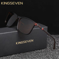 KINGSEVEN Large Frame Sunglasses Men/Women Polarized UV400 Lens Causal Glasses Vintage Rectangle Fishing Driving Outdoor Eyewear