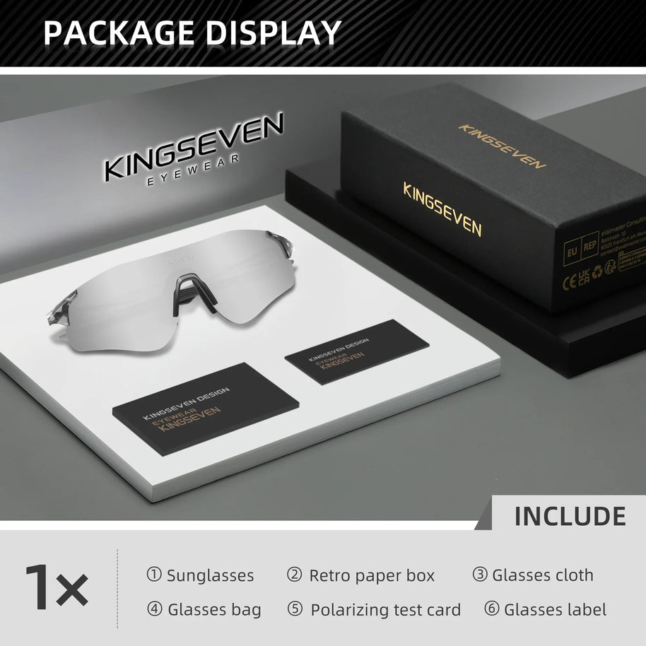 KINGSEVEN 2025 Cycling Sunglasses UV400 Polarized