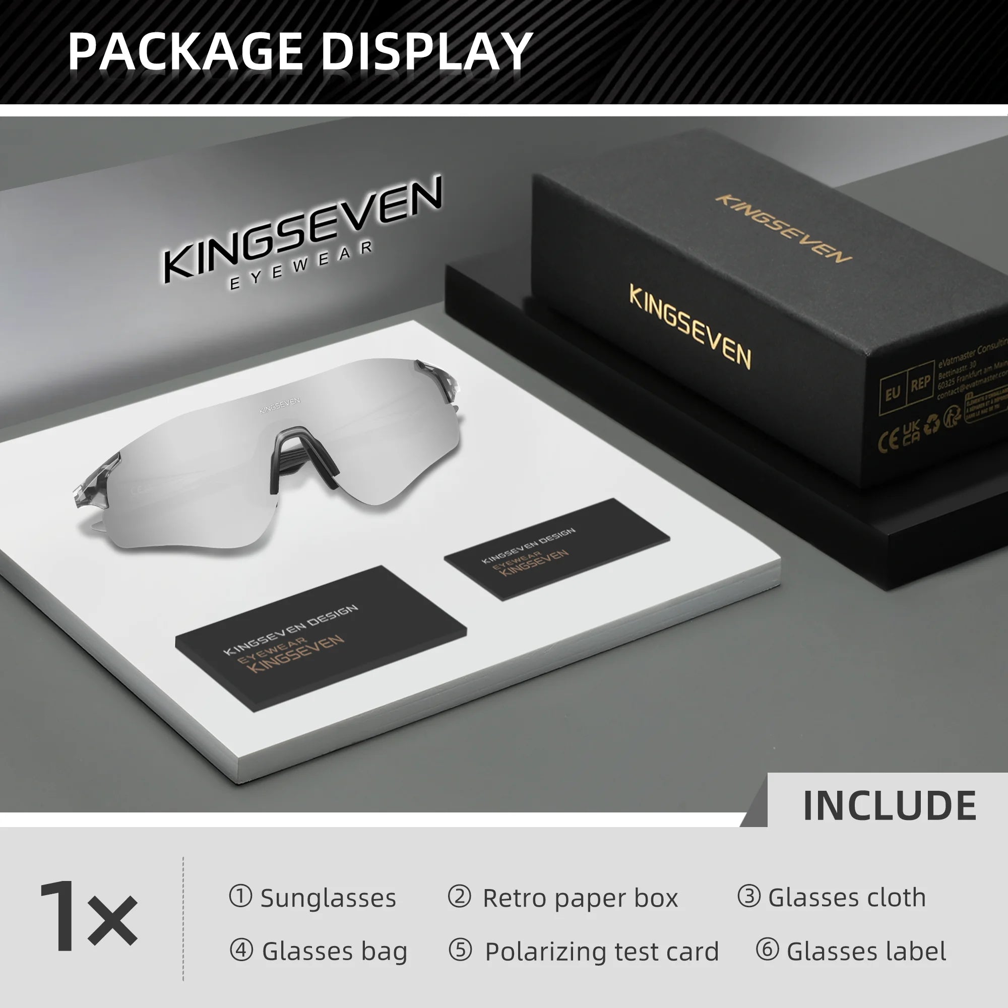 KINGSEVEN 2025 Cycling Sunglasses UV400 Polarized