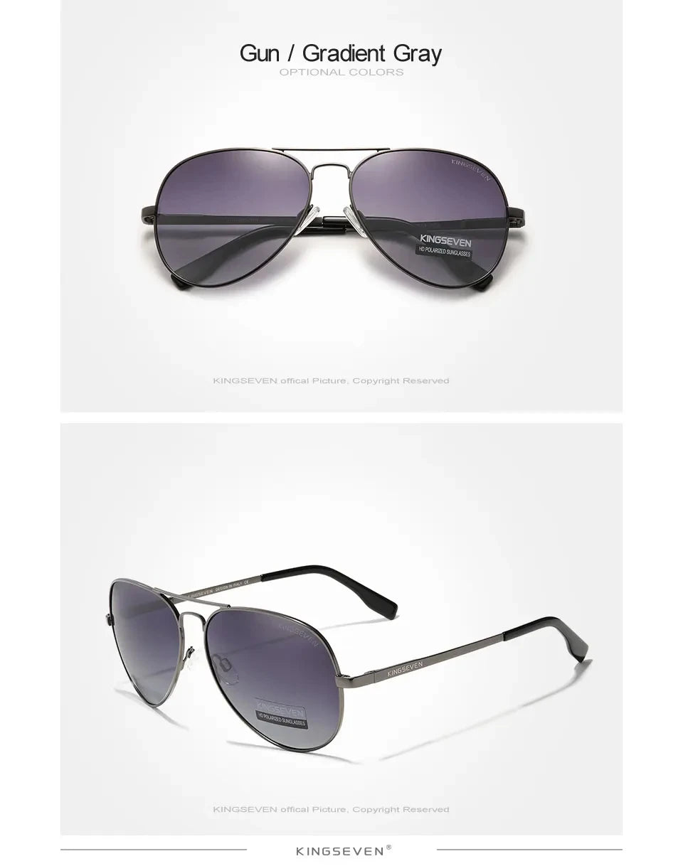 KINGSEVEN New Brand Men Aluminum Sunglasses Polarized UV400 Male Glasses Women Pilot Fashion Luxury Driving Summer Eyewear