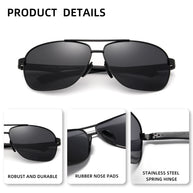KINGSEVEN Alloy Luxury Male Sunglasses Anti-Glare Lens Large Frame Glasses Men Women UV400 Polarized Classical Driving Eyewear