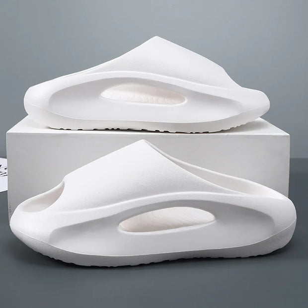 Kidmi Fashion Men Slippers Thick Sole Arch Support Slides Summer Outdoor Beach Slippers Men's Sneaker Casual Home Soft Slippers
