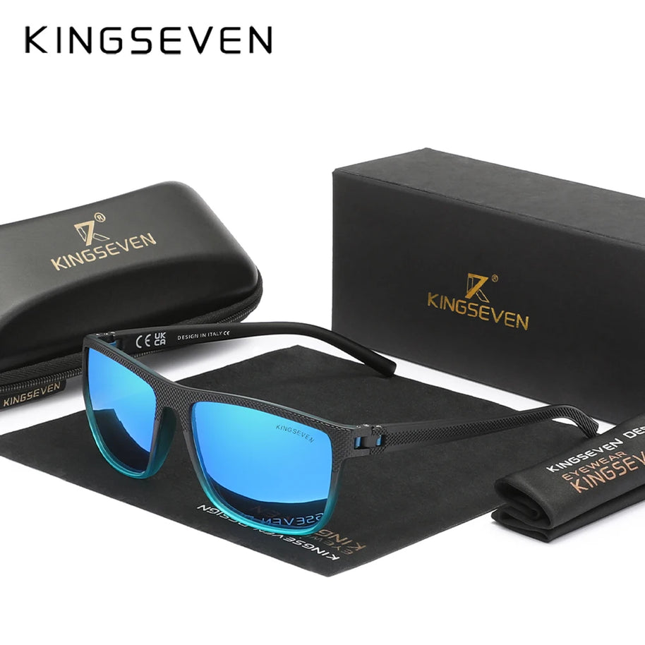 KINGSEVEN Gradation Design Sunglasses For Men Women HD Polarized UV400 Glasses Driving High Quality Anti-slip Sports Eyewear