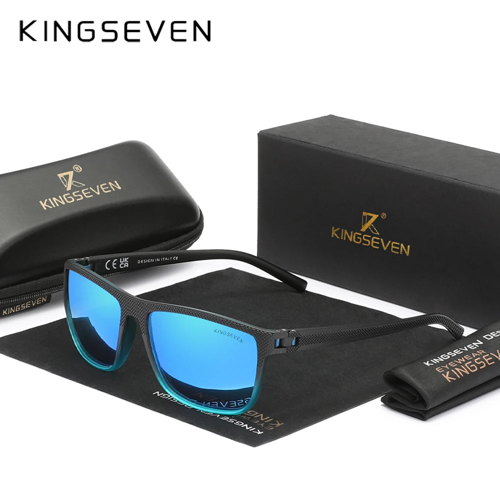 KINGSEVEN Gradation Design Sunglasses For Men Women HD Polarized UV400 Glasses Driving High Quality Anti-slip Sports Eyewear