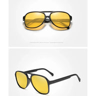 KINGSEVEN Classical Driving Sunglasses Women Men Retro Square Large Frame UV400 Glasses Vintage Anti-glare Night Vision Eyewear