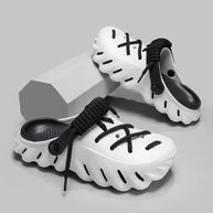 Fashion Men's Outdoor Non-slip Sandals Summer Durable Beach Shoes Thick Bottom Hollow-Out EVA Breathable Slip-On Slippers Couple