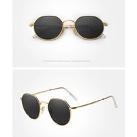 KINGSEVEN Brand Designer Sunglasses Alloy Round Frame Polarized UV400 Women Men Fashion Glassses Classic Anti-glare Eyewear