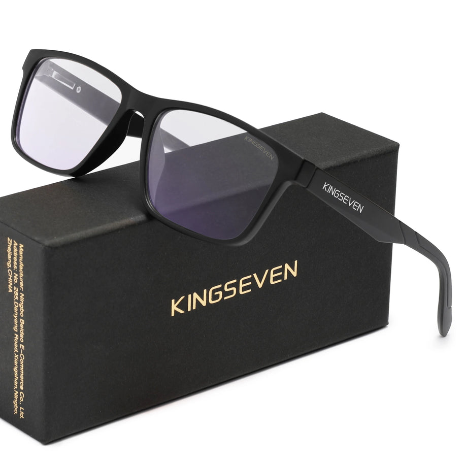 KINGSEVEN Anti-Blue Ray Glasses Men/Women Computer Blue Light Blocking Students Classic Rectangle Frame Business Eyeglasses