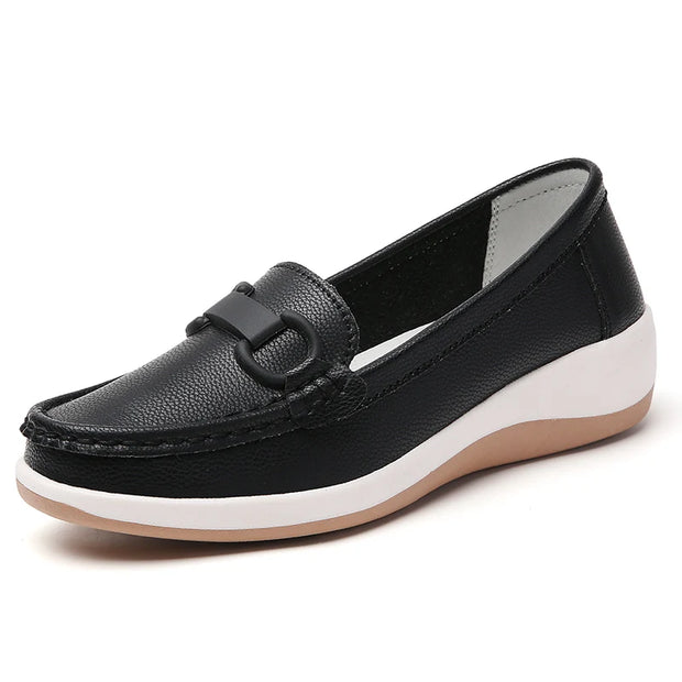 100% cowhide vulcanized women's shoes new large size fashion platform women's shoes light casual sneakers for women sneakers