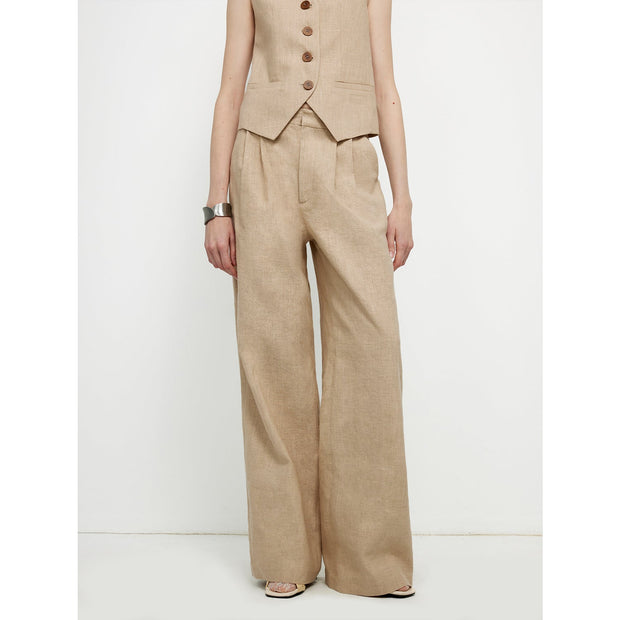 "Diary of an Old Friend" Customized Breathable Ramie Oversize Suit Vest Set-7