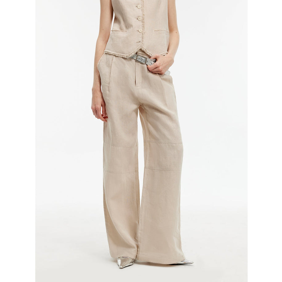 "Diary of an Old Friend" Customized Breathable Ramie Oversize Suit Vest Set-12